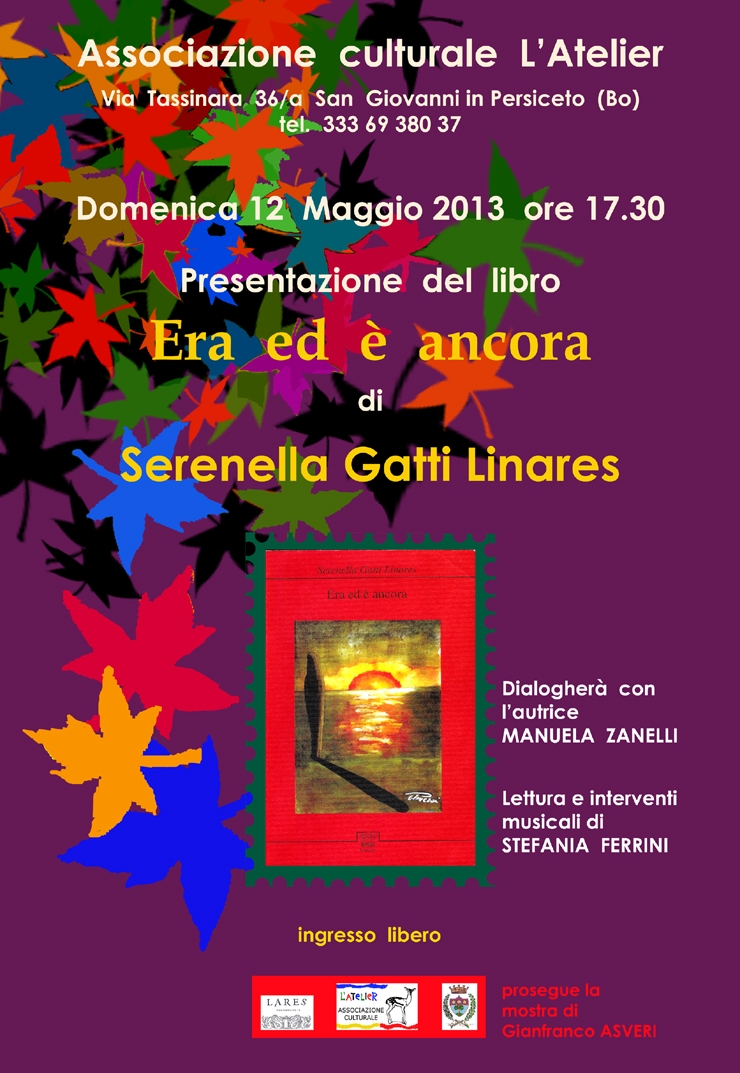 L'Atelier-Invito presentazione libro  Serenella Gatti Linares